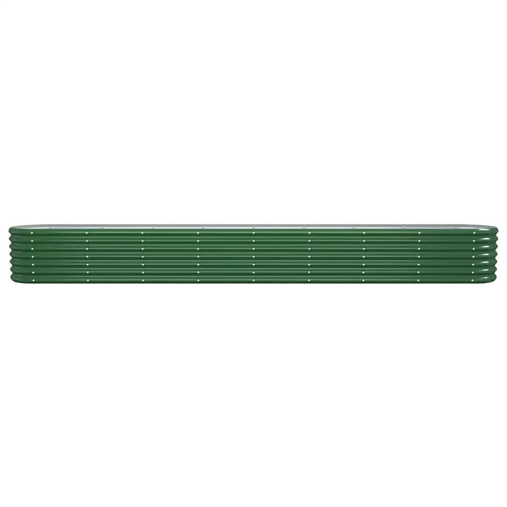 Letto Giardino Acciaio Zincato 332x40x36 cm Verde