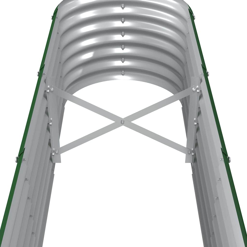 Letto Giardino Acciaio Zincato 332x40x36 cm Verde