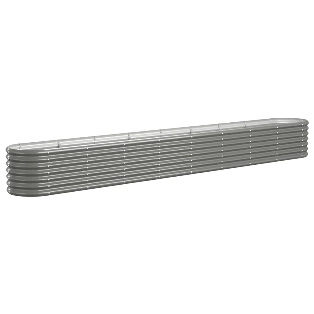 Letto Giardino Acciaio Zincato 332x40x36 cm Grigio