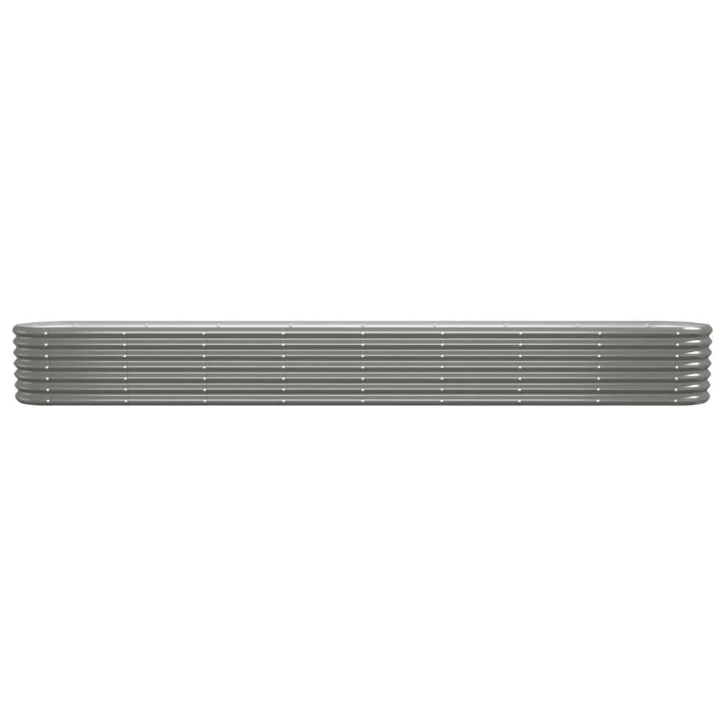 Letto Giardino Acciaio Zincato 332x40x36 cm Grigio