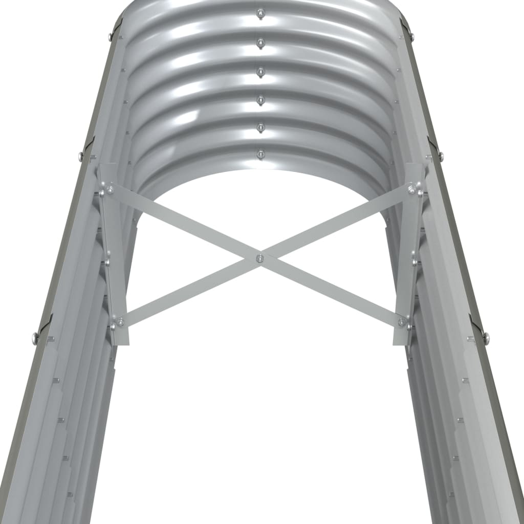 Letto Giardino Acciaio Zincato 332x40x36 cm Grigio