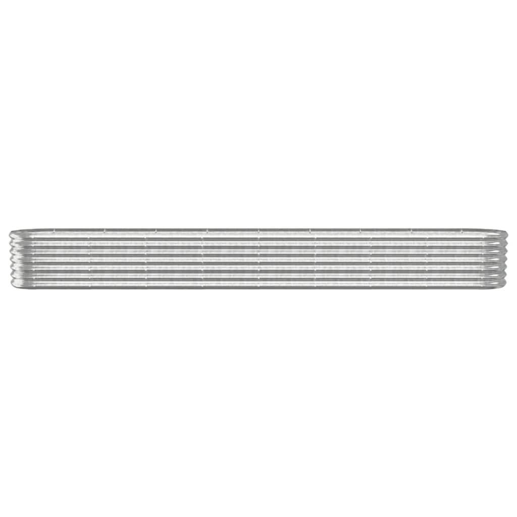 Letto Giardino Acciaio Zincato 332x40x36cm Argento