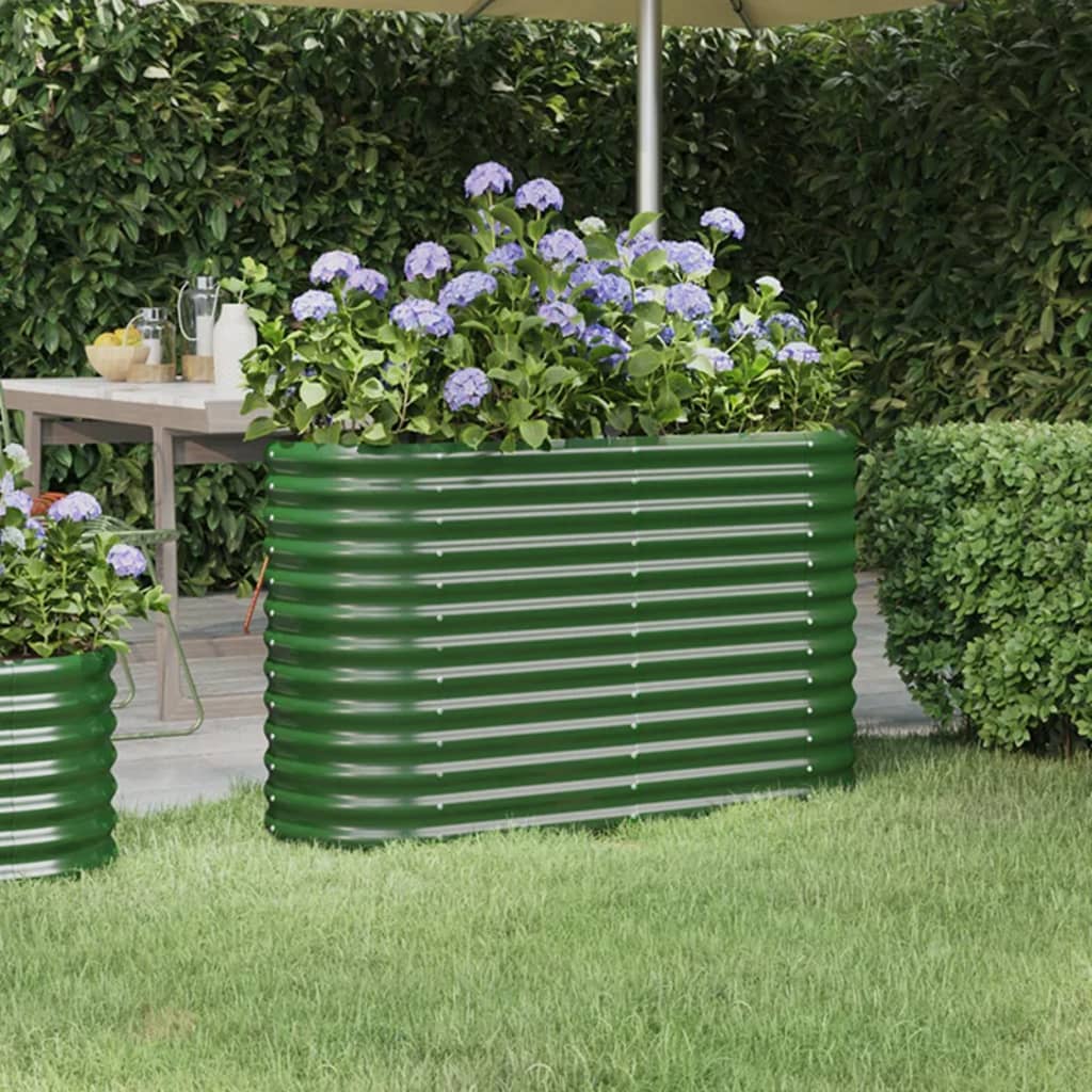 Letto Giardino Acciaio Zincato 114x40x68 cm Verde