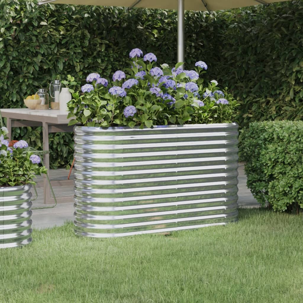 Letto Giardino Acciaio Zincato 114x40x68cm Argento