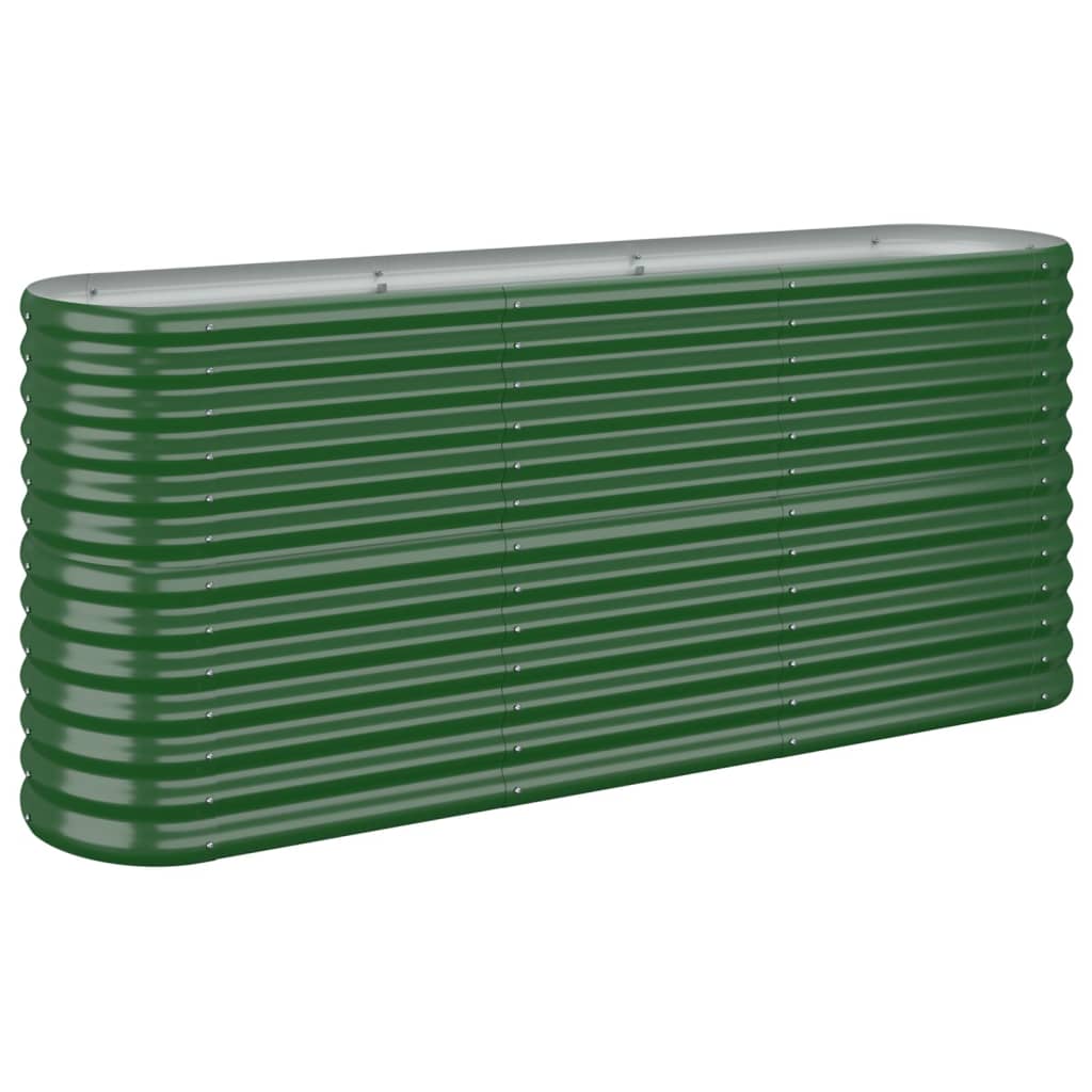 Letto Giardino Acciaio Zincato 152x40x68 cm Verde