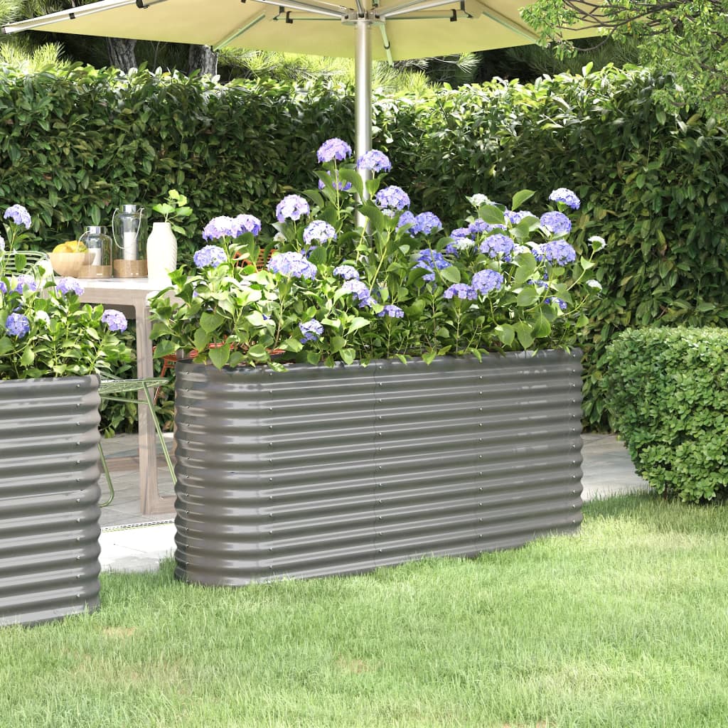 Letto Giardino Acciaio Zincato 152x40x68 cm Grigio