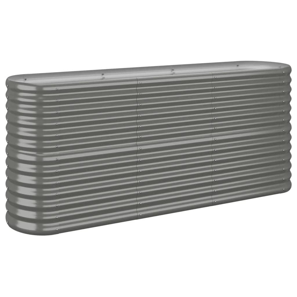 Letto Giardino Acciaio Zincato 152x40x68 cm Grigio