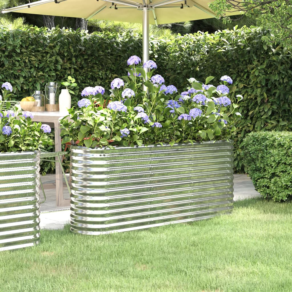 Letto Giardino Acciaio Zincato 152x40x68cm Argento