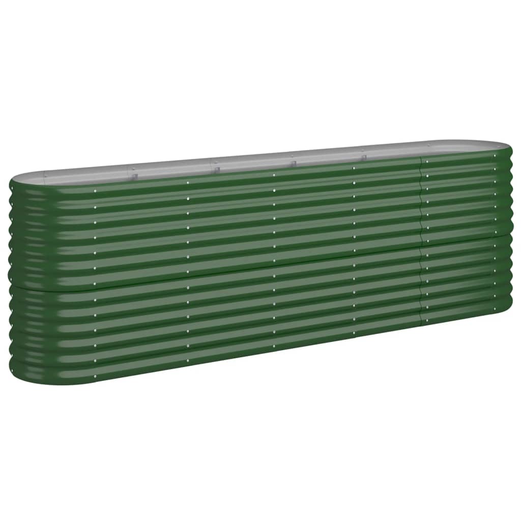 Letto Giardino Acciaio Zincato 224x40x68 cm Verde