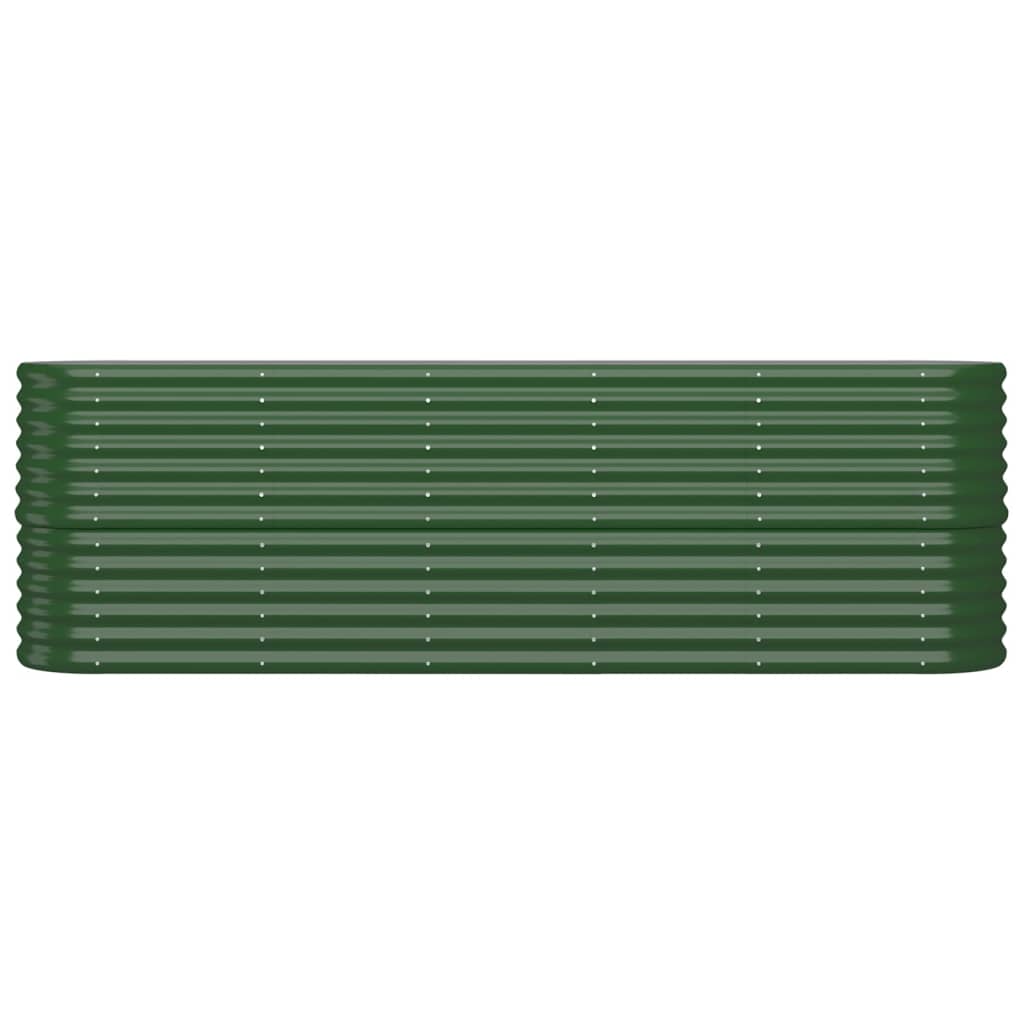 Letto Giardino Acciaio Zincato 224x40x68 cm Verde