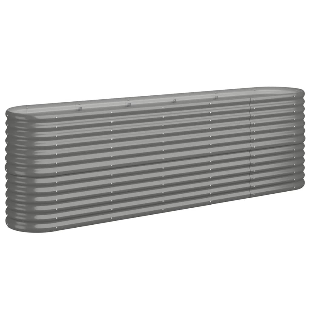 Letto Giardino Acciaio Zincato 224x40x68 cm Grigio