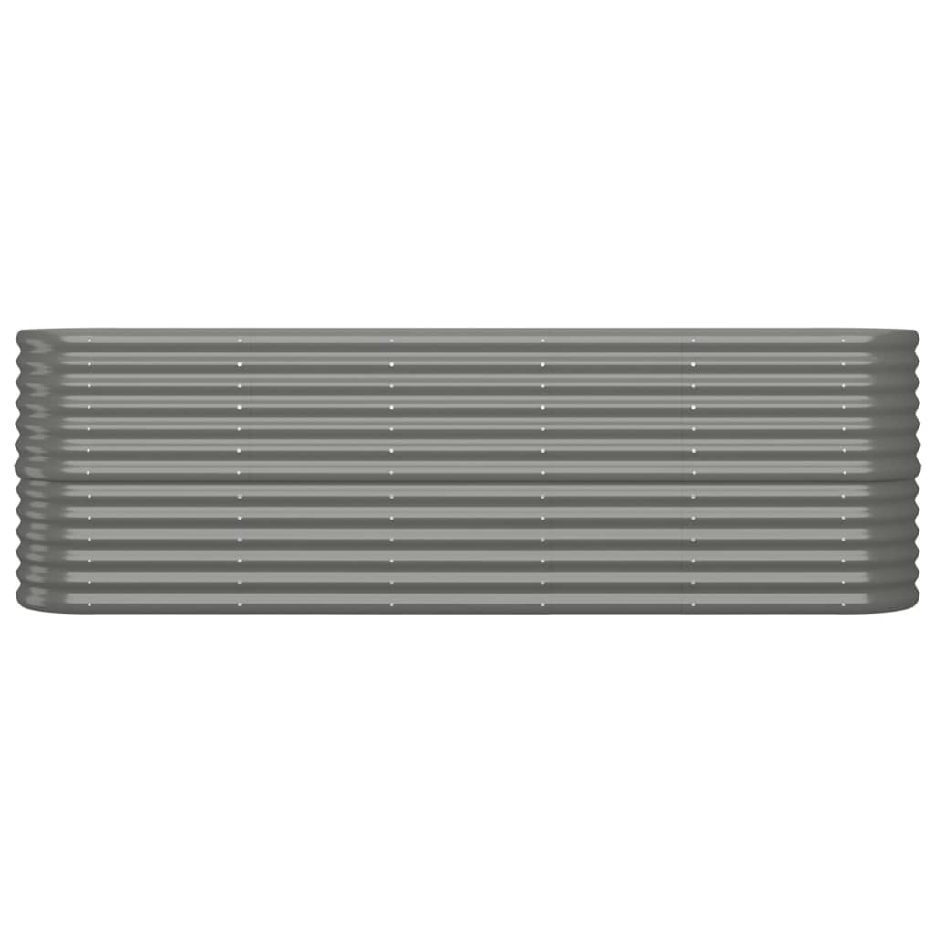 Letto Giardino Acciaio Zincato 224x40x68 cm Grigio