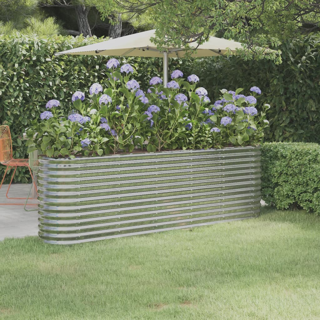 Letto Giardino Acciaio Zincato 224x40x68cm Argento