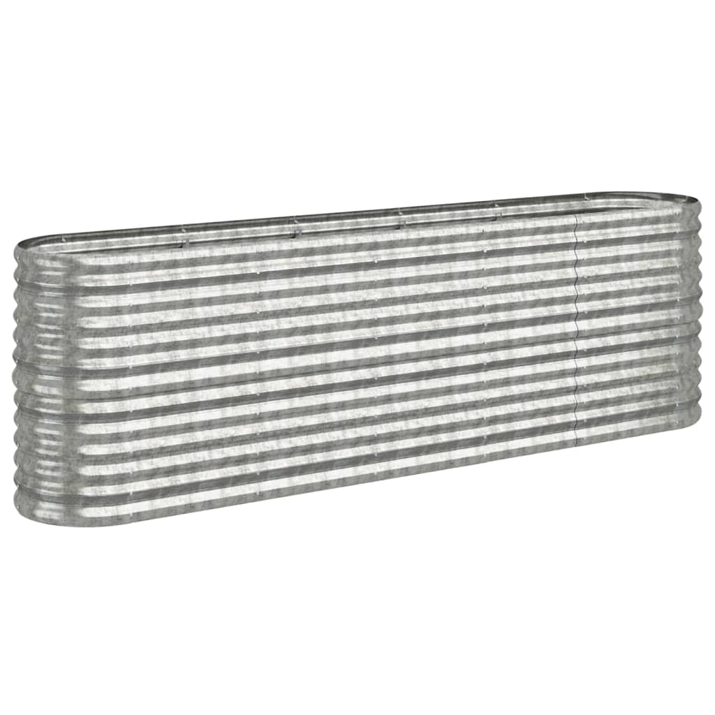 Letto Giardino Acciaio Zincato 224x40x68cm Argento