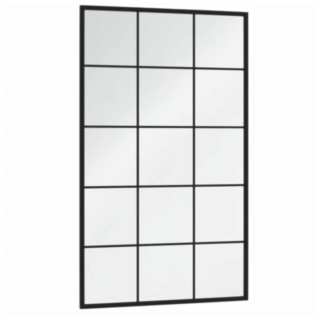 Specchi a Parete 3 pz Neri 100x60 cm in Metallo