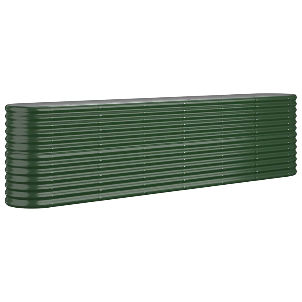 Letto Giardino Acciaio Zincato 260x40x68 cm Verde