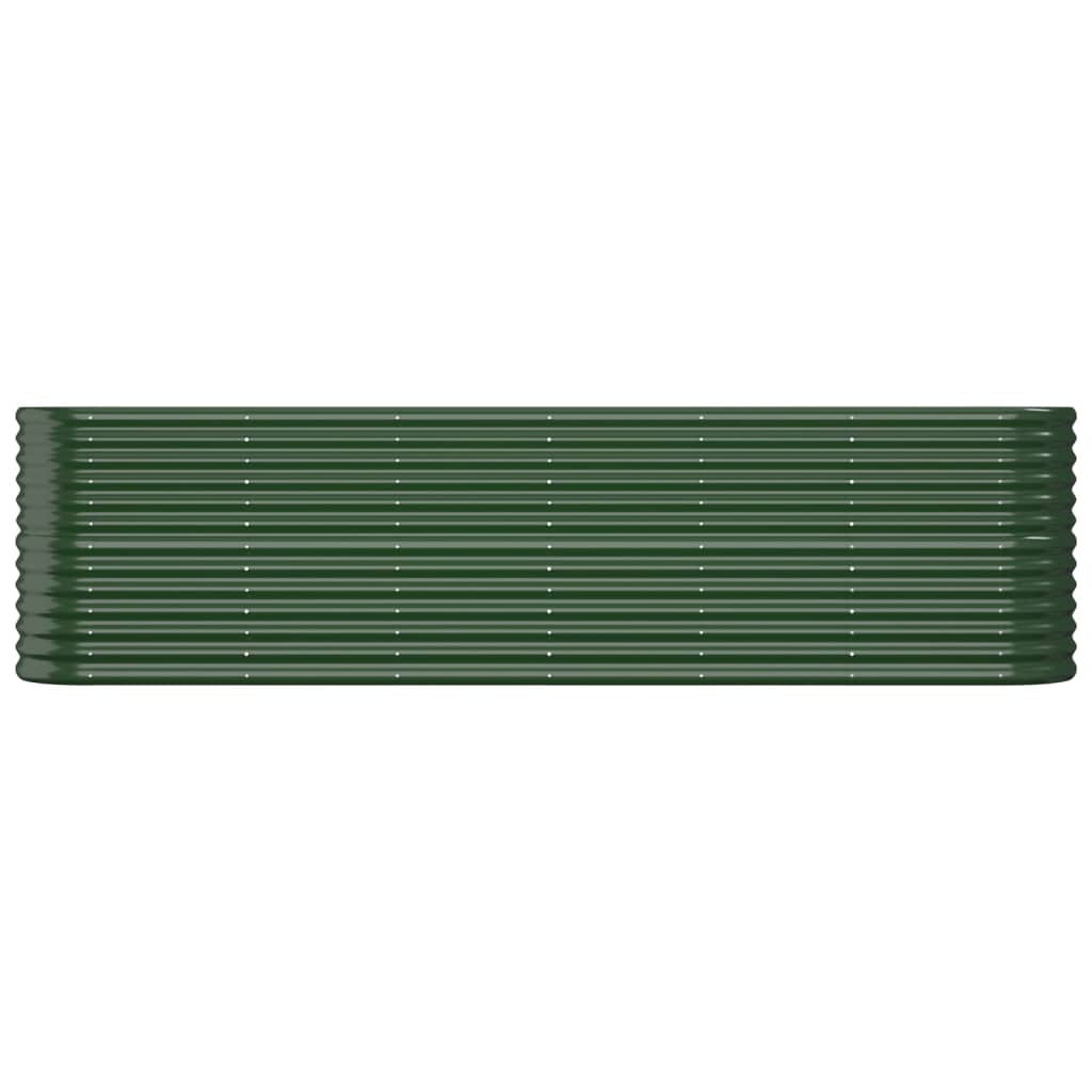 Letto Giardino Acciaio Zincato 260x40x68 cm Verde