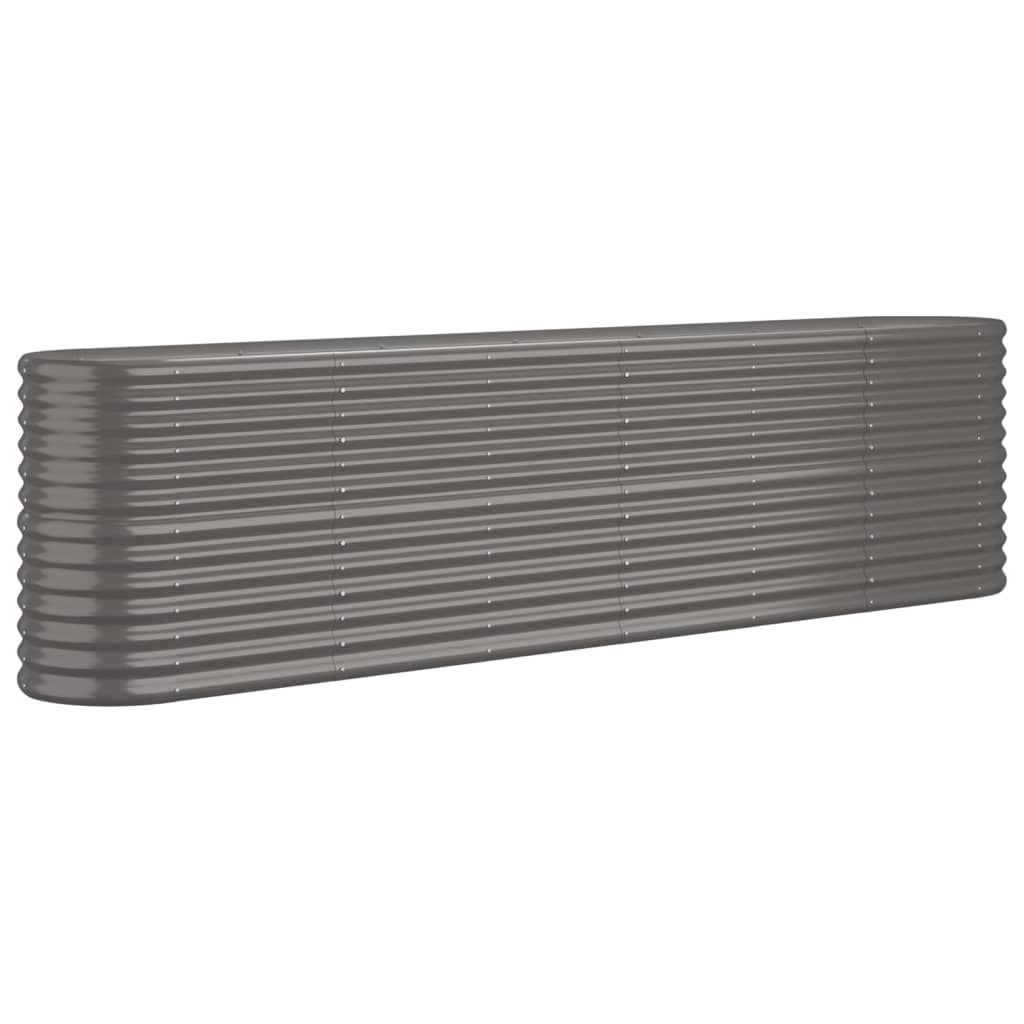 Letto Giardino Acciaio Zincato 260x40x68 cm Grigio