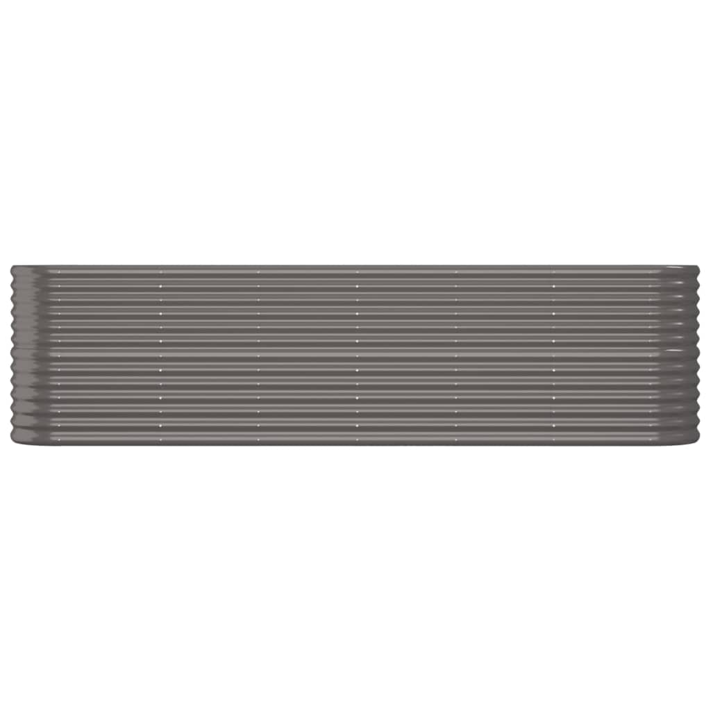 Letto Giardino Acciaio Zincato 260x40x68 cm Grigio