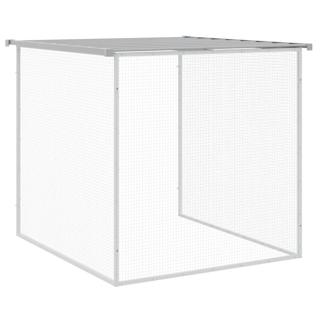 Gabbia Polli Tetto Grigio Chiaro 803x98x90 cm Acciaio Zincato