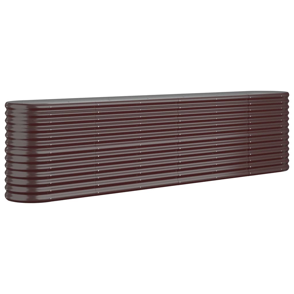 Letto Giardino Acciaio Zincato 260x40x68cm Marrone