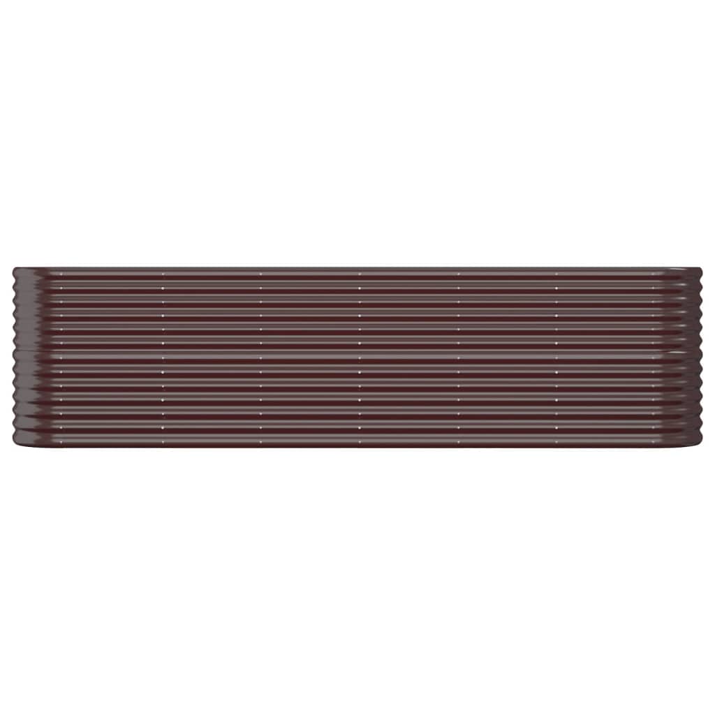 Letto Giardino Acciaio Zincato 260x40x68cm Marrone