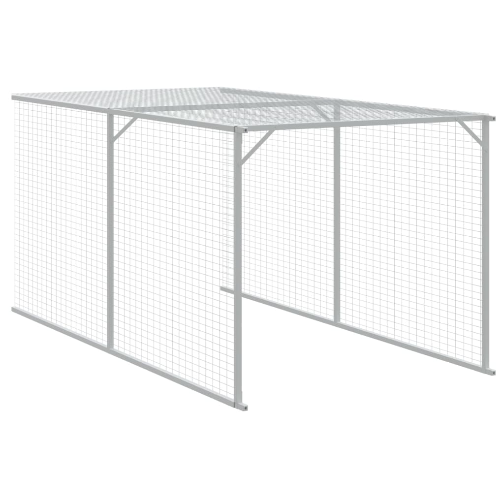 Pollaio Area Corsa Grigio Chiaro 110x1017x110cm Acciaio Zincato