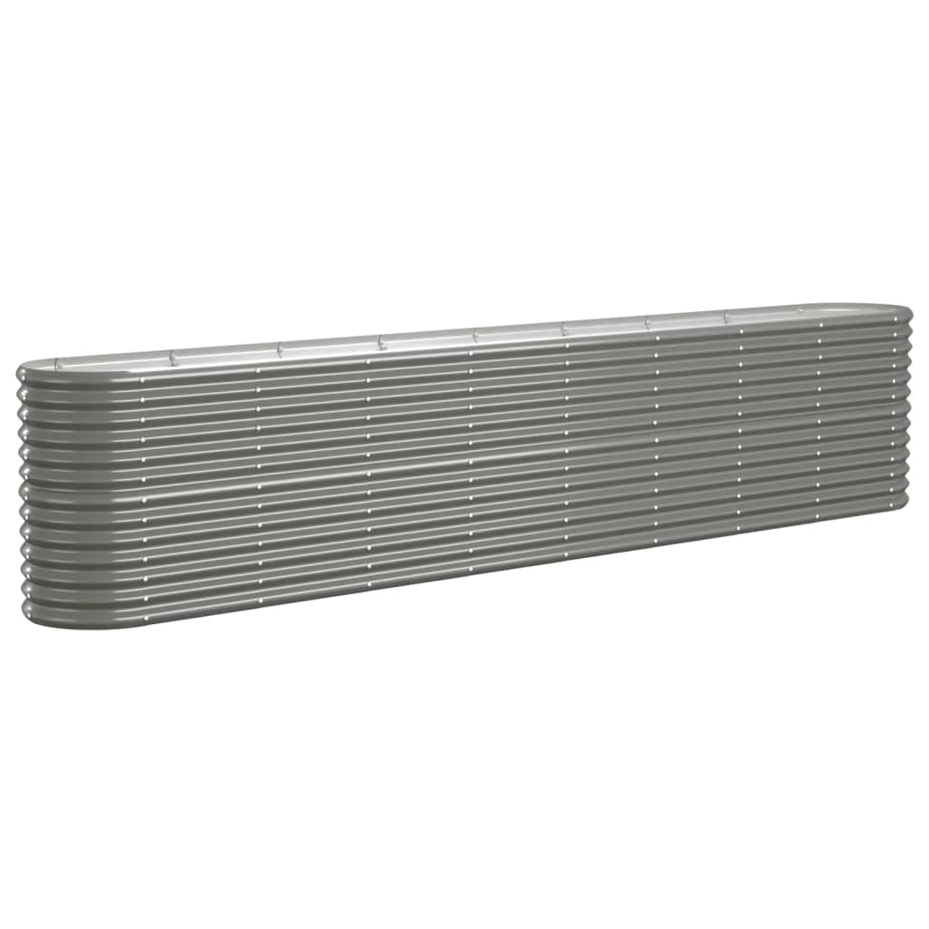 Letto Giardino Acciaio Zincato 332x40x68 cm Grigio