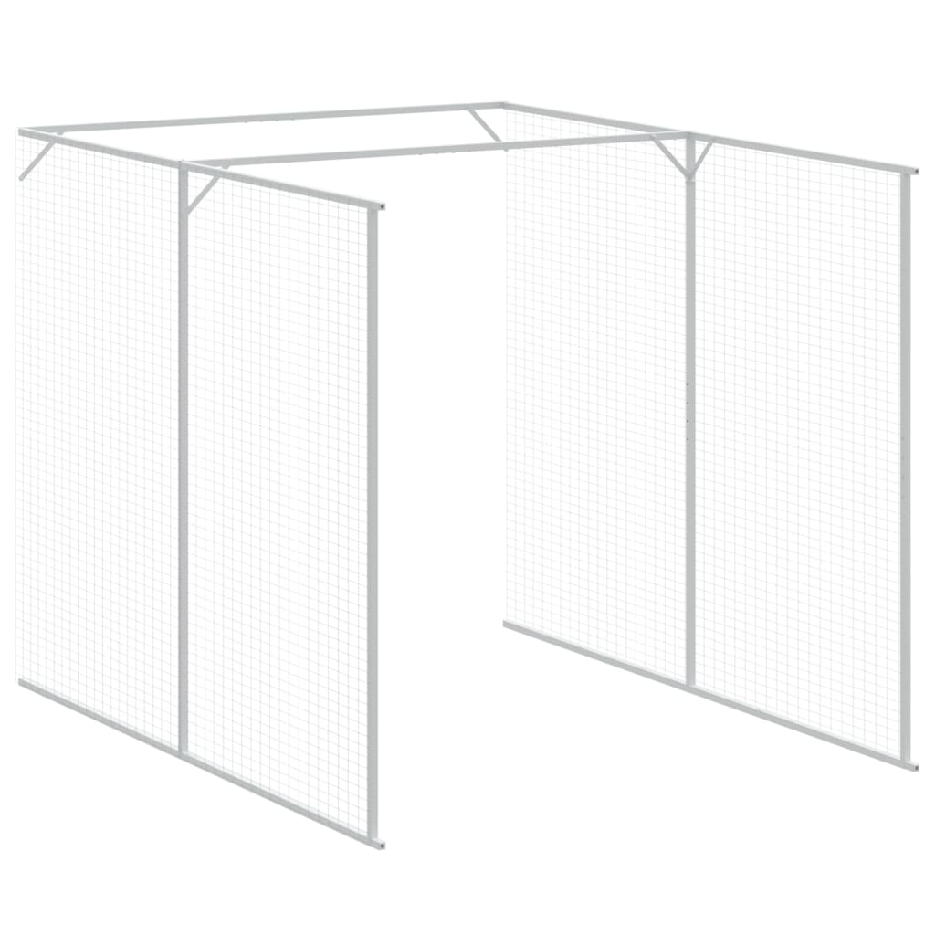 Casetta Cani con Corsa Antracite 165x1067x181cm Acciaio Zincato