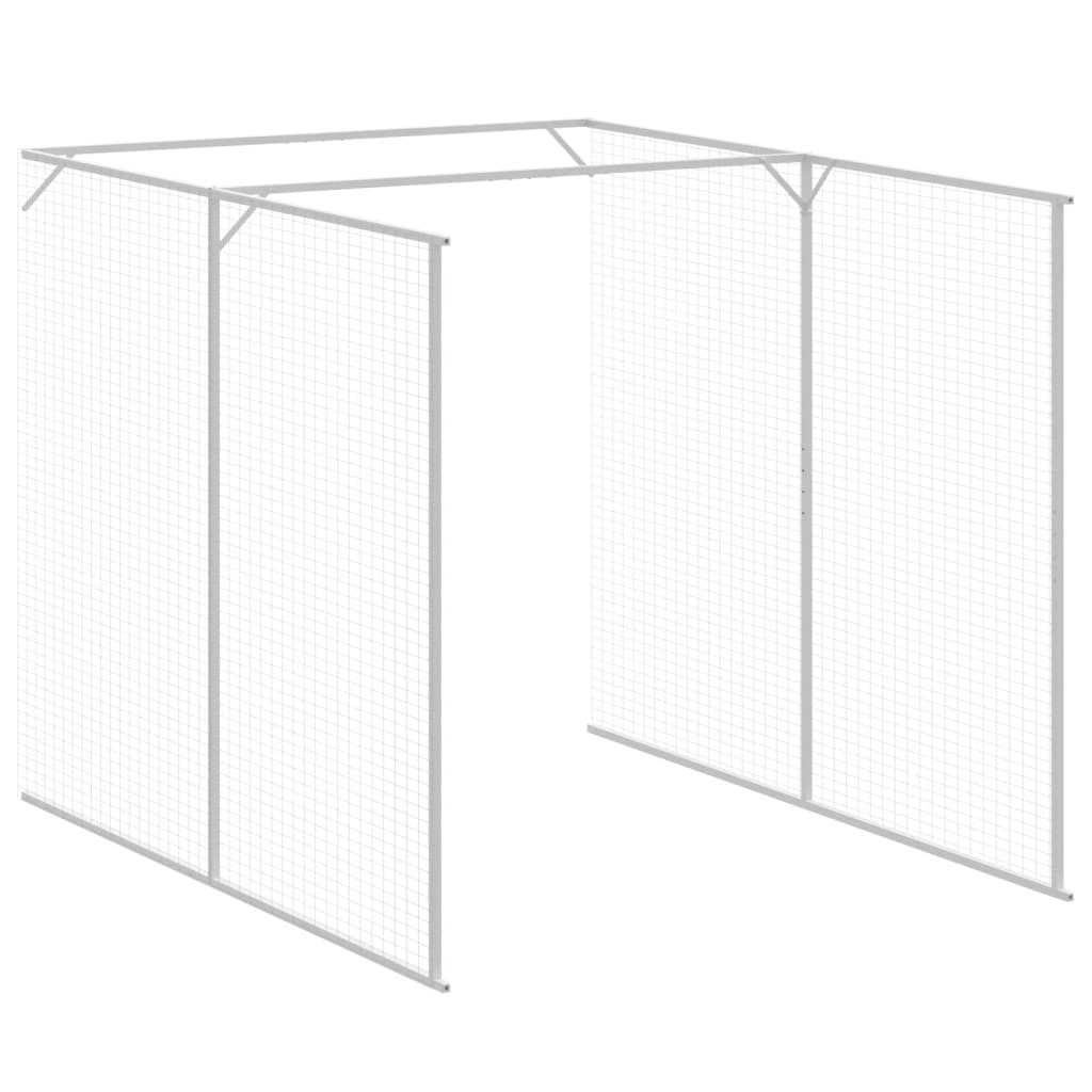 Casetta Cani Corsa Grigio Chiaro 165x863x181 cm Acciaio Zincato