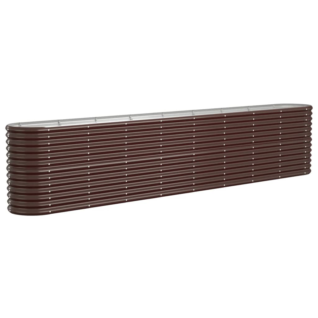 Letto Giardino Acciaio Zincato 332x40x68cm Marrone