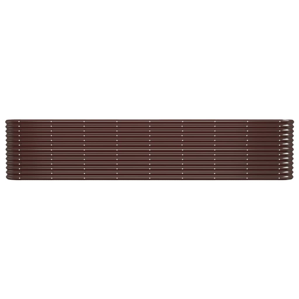 Letto Giardino Acciaio Zincato 332x40x68cm Marrone