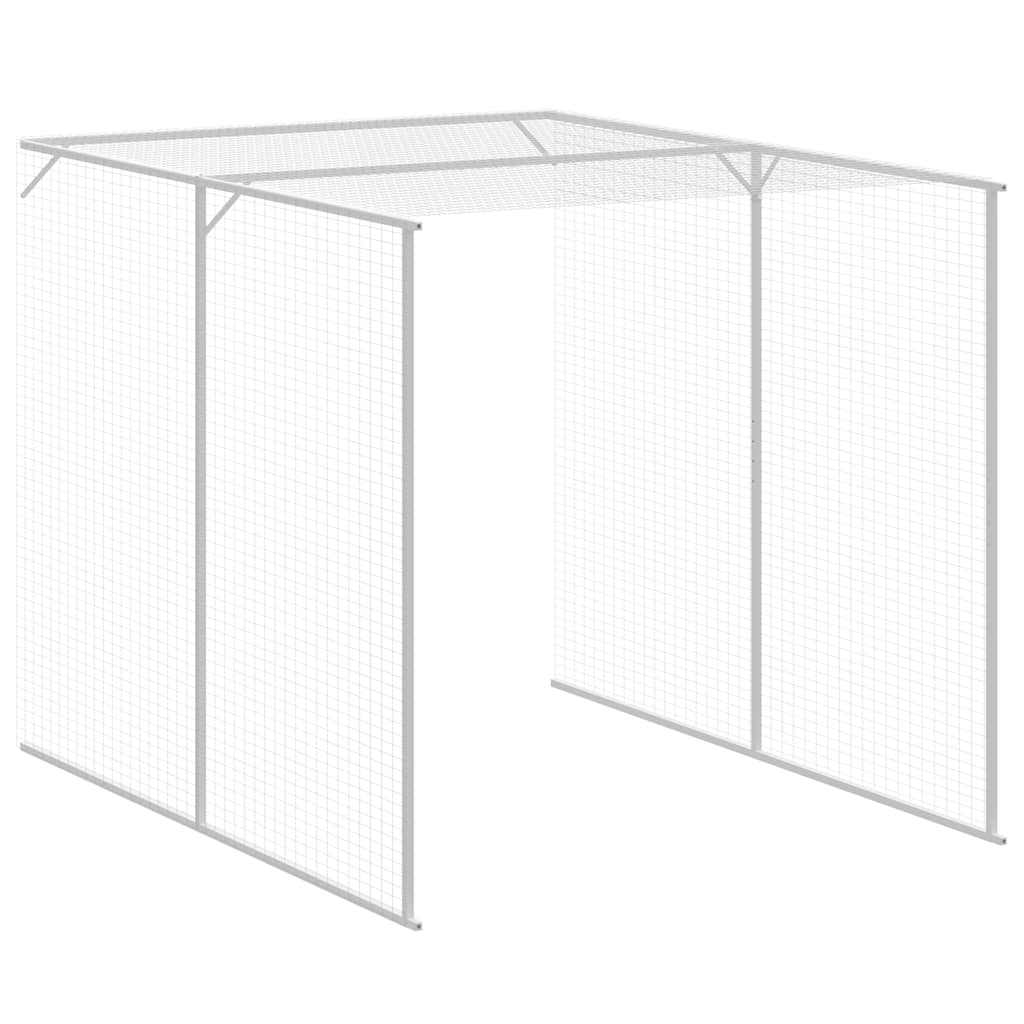 Pollaio con Area Corsa Antracite 165x659x181 cm Acciaio Zincato