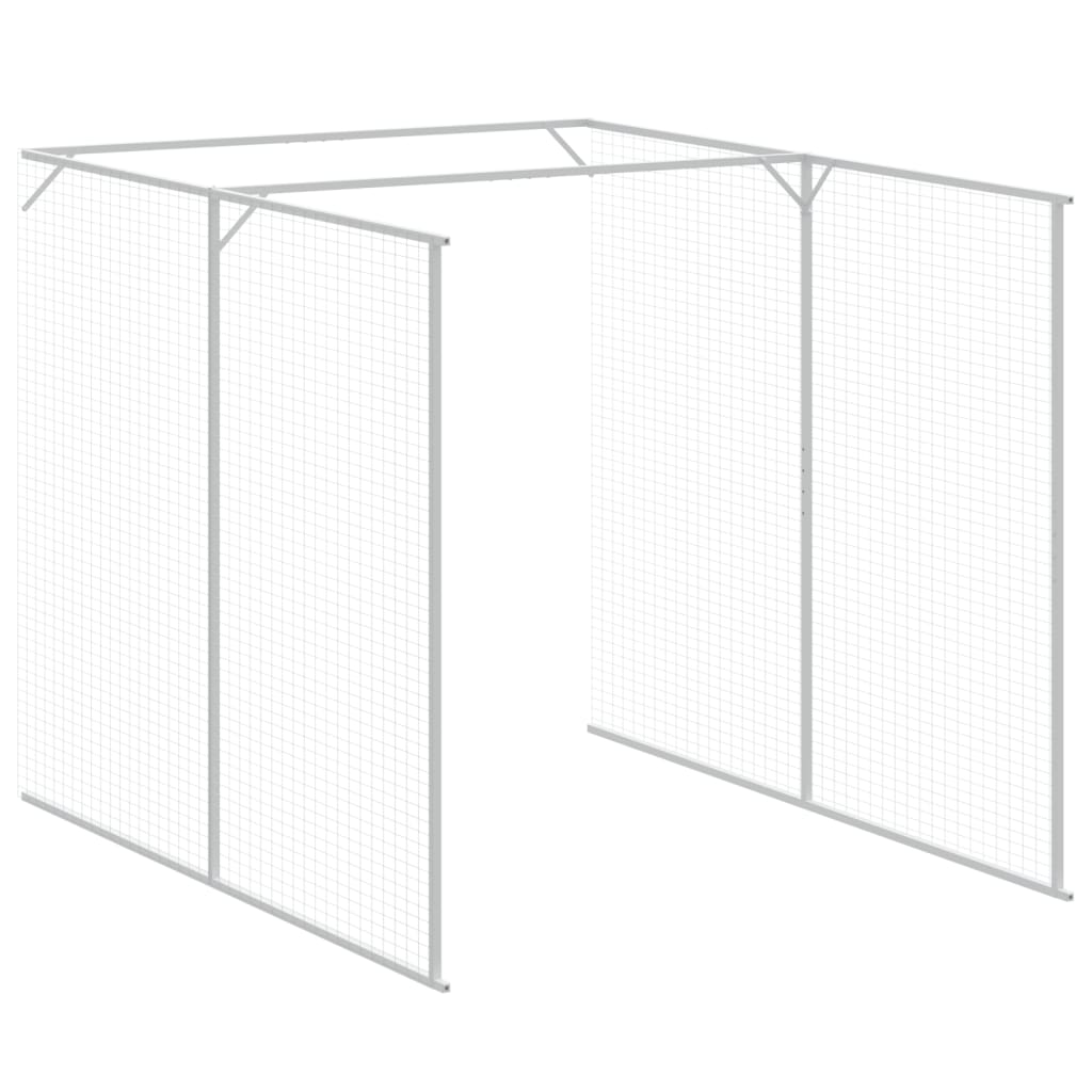 Pollaio con Area Corsa Antracite 165x1271x181cm Acciaio Zincato