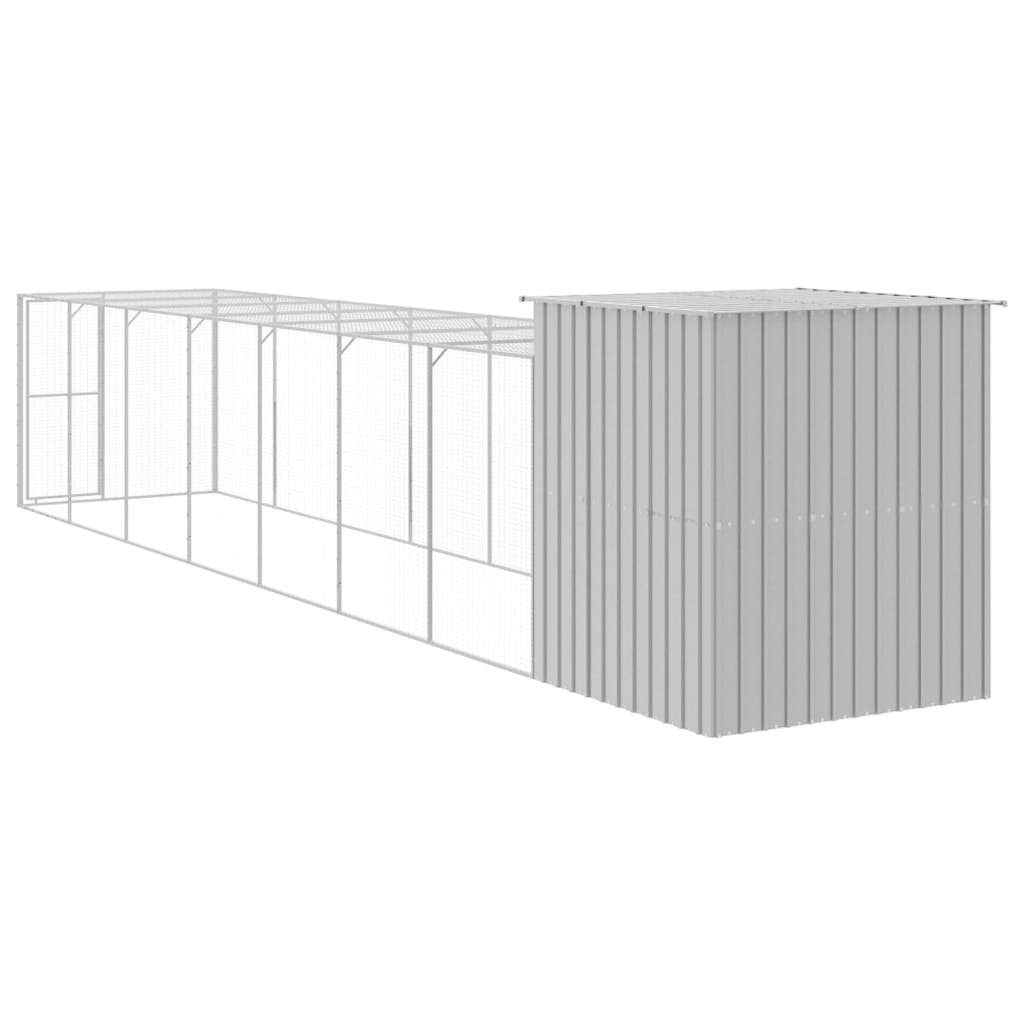 Pollaio Area Corsa Grigio Chiaro 165x863x181 cm Acciaio Zincato