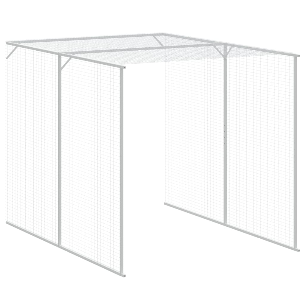 Pollaio Area Corsa Grigio Chiaro 165x863x181 cm Acciaio Zincato
