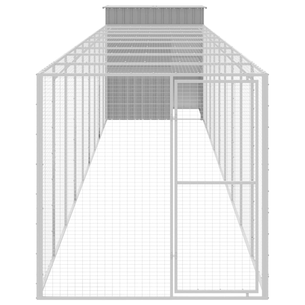 Pollaio Area Corsa Grigio Chiaro 165x1067x181cm Acciaio Zincato