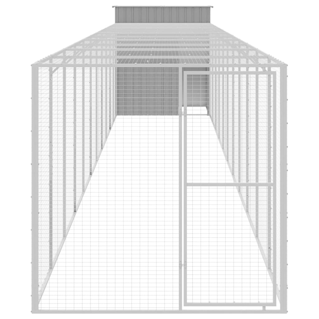 Pollaio Area Corsa Grigio Chiaro 165x1271x181cm Acciaio Zincato