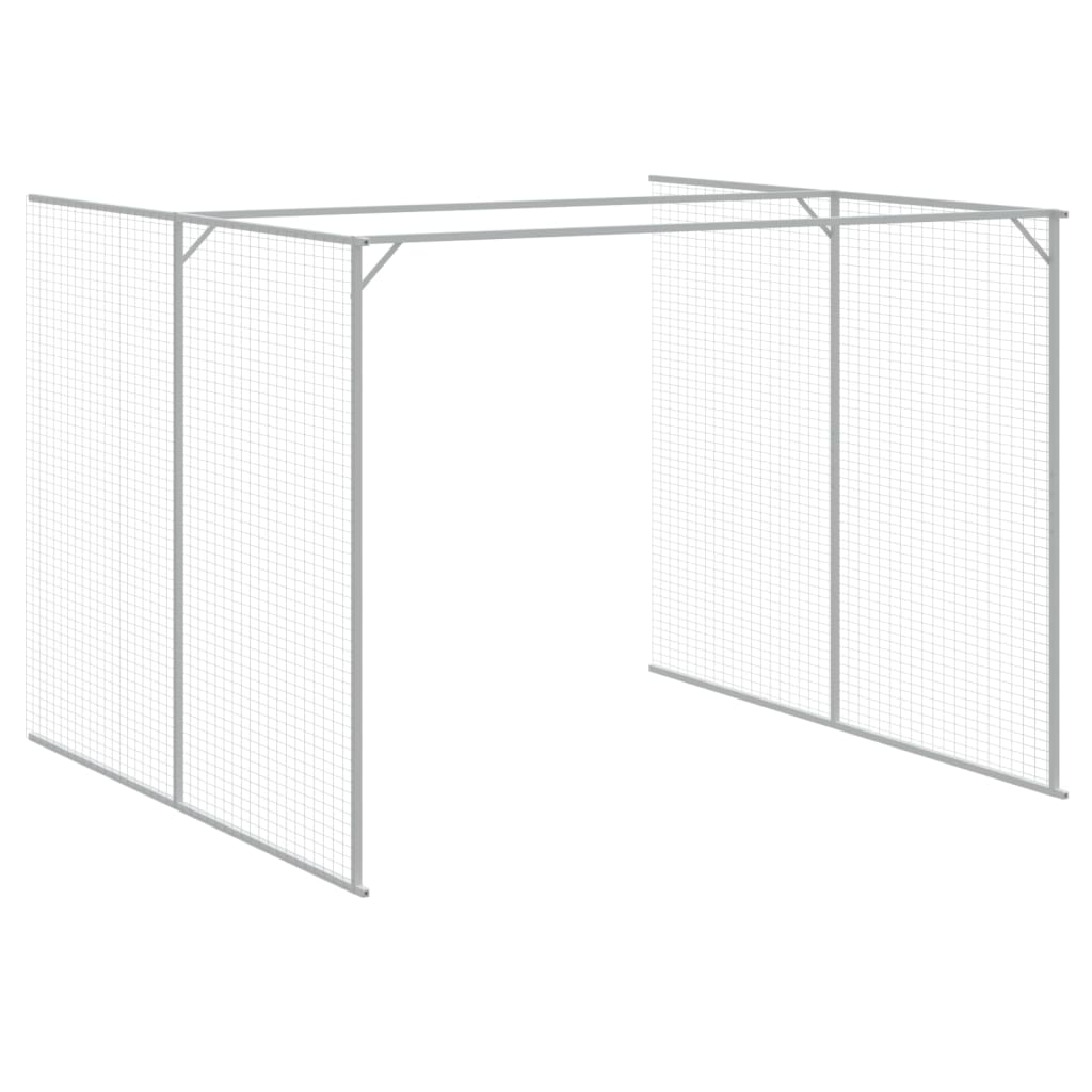 Casetta Cani Corsa Grigio Chiaro 214x865x181 cm Acciaio Zincato