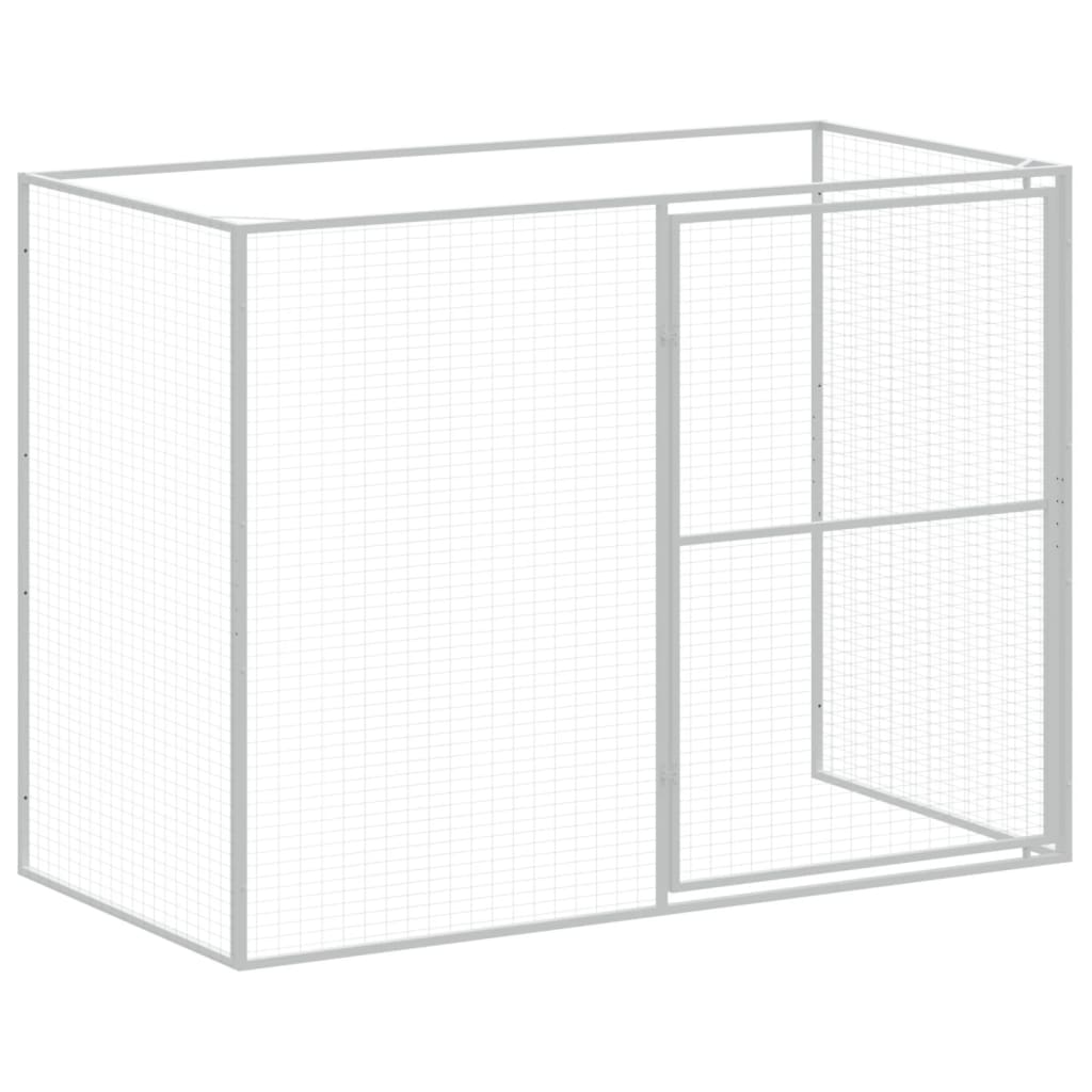 Casetta Cani Corsa Grigio Chiaro 214x865x181 cm Acciaio Zincato