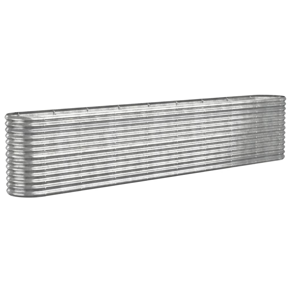 Letto Giardino Acciaio Zincato 332x40x68cm Argento