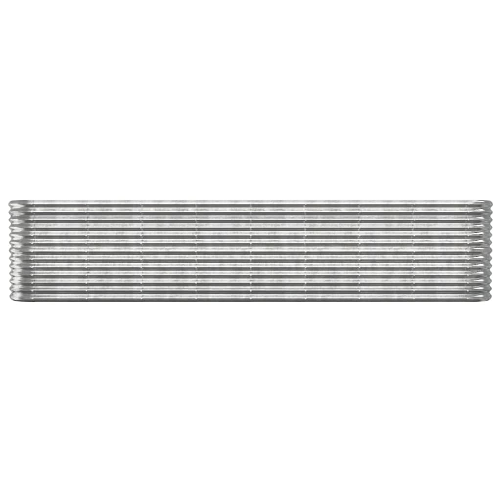Letto Giardino Acciaio Zincato 332x40x68cm Argento