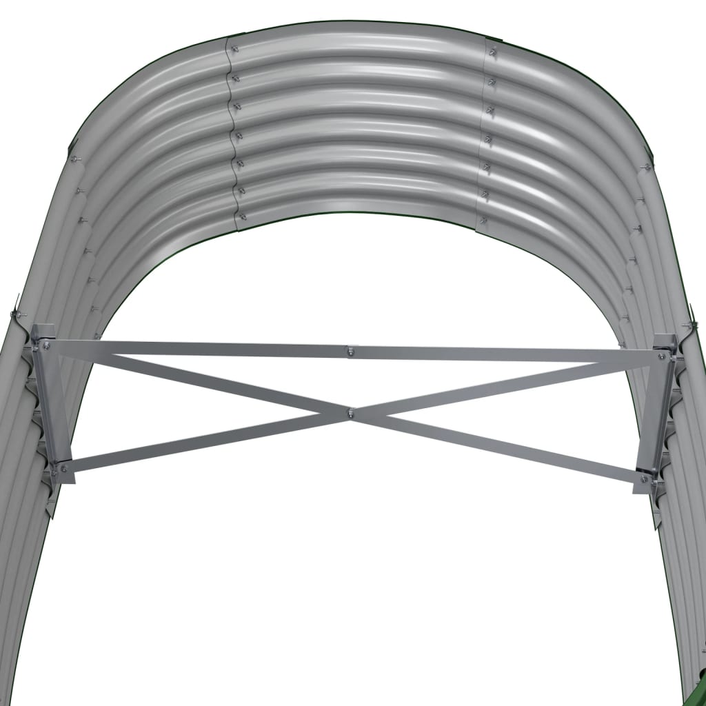 Letto Giardino Acciaio Zincato 152x80x36 cm Verde