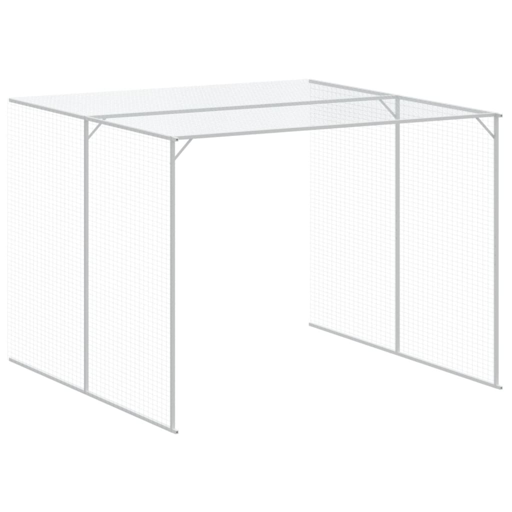 Casetta Cani Corsa Grigio Chiaro 214x1069x181cm Acciaio Zincato