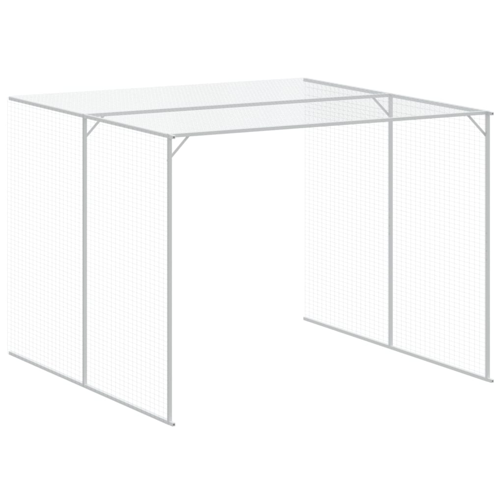 Casetta Cani Corsa Grigio Chiaro 214x1273x181cm Acciaio Zincato
