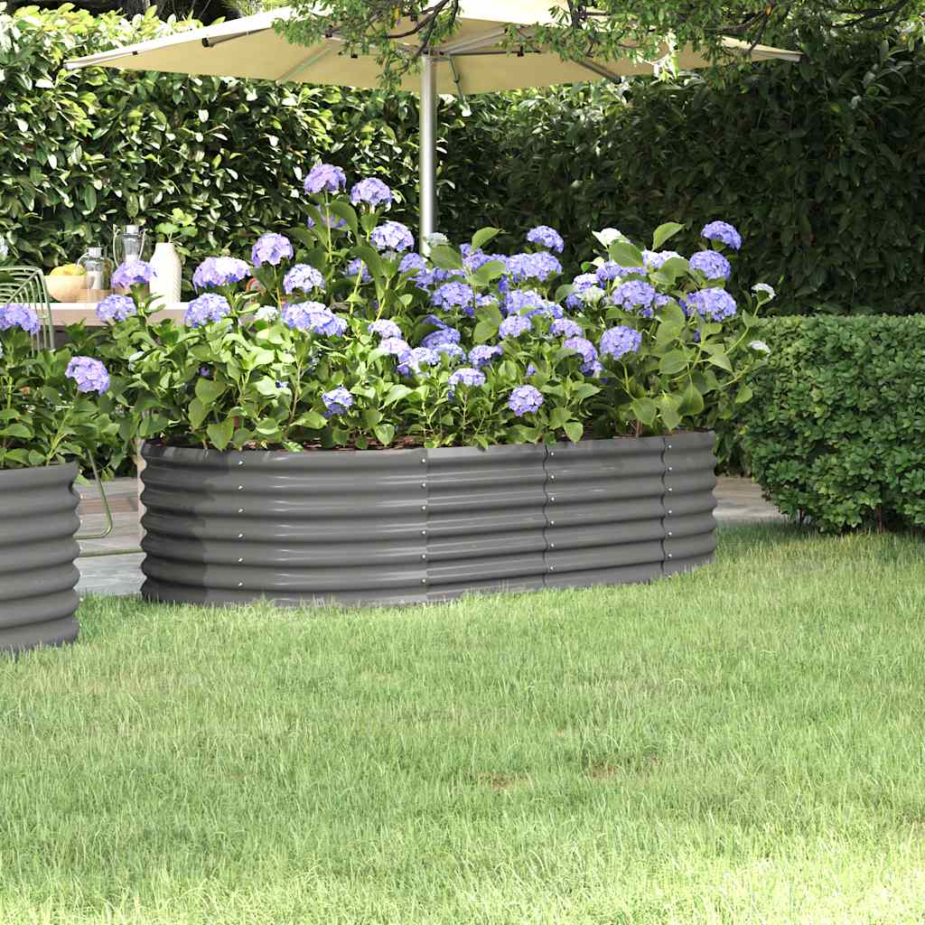 Letto Giardino Acciaio Zincato 152x80x36 cm Grigio