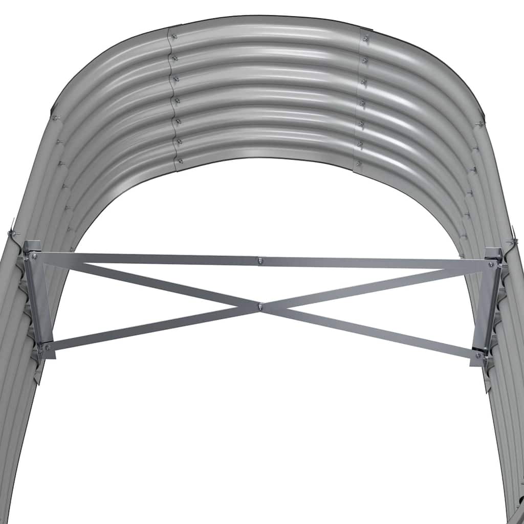 Letto Giardino Acciaio Zincato 152x80x36 cm Grigio
