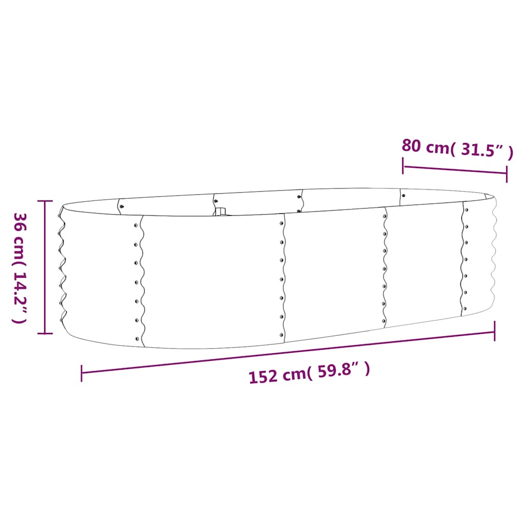 Letto Giardino Acciaio Zincato 152x80x36 cm Grigio