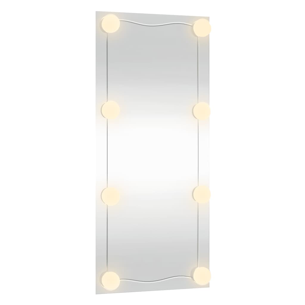 Specchio da Parete con Luci LED 30x80 cm Vetro Rettangolare