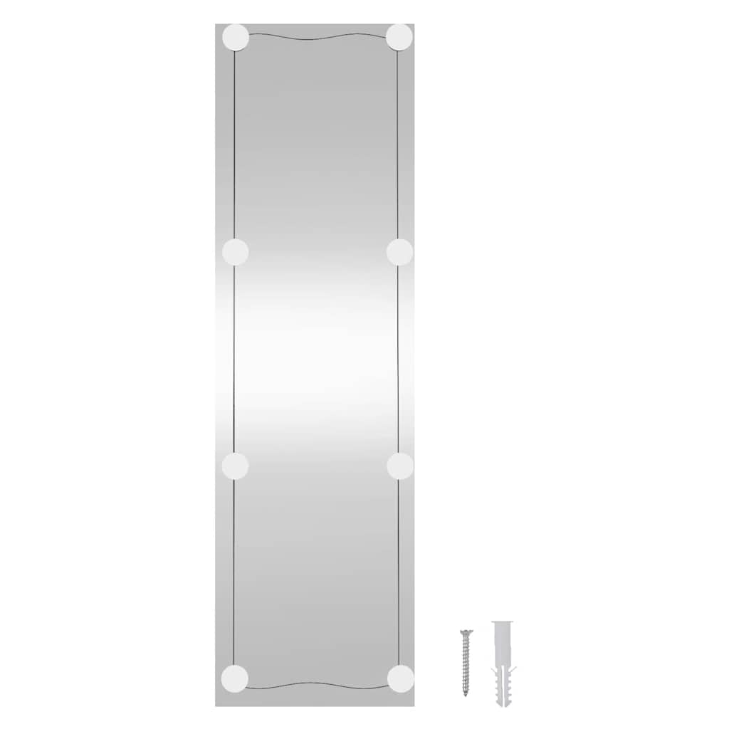 Specchio da Parete con Luci LED 30x100 cm Vetro Rettangolare